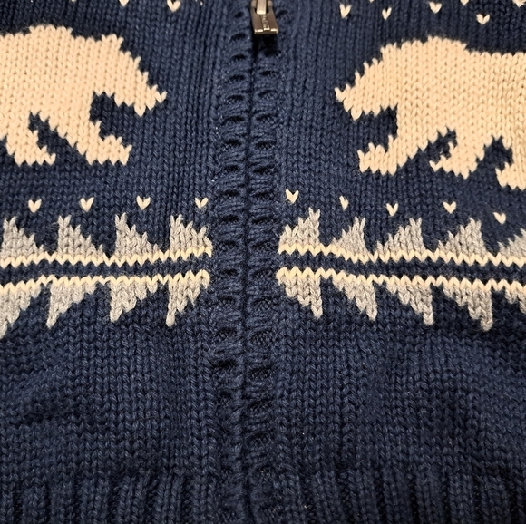Old Navy Baby Fair Isle Zip Up Knit Cardigan  Size  0-3mo. - Picture 2 of 7